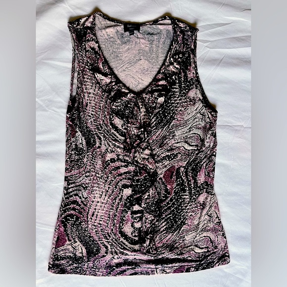 Medium short sleeve blouse with ruched collar neckline - Picture 1 of 4